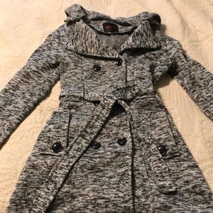 Hooded Fleece Peacoat! Never worn!